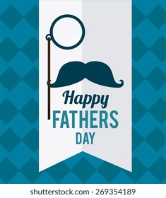 Happy fathers day card design, vector illustration.