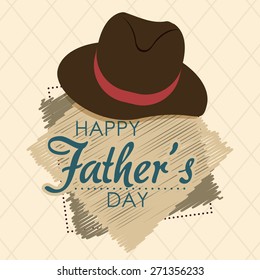 Happy fathers day card design, vector illustration.