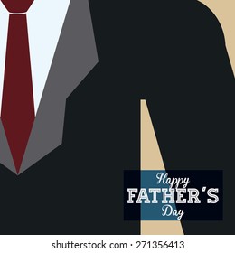 Happy fathers day card design, vector illustration.