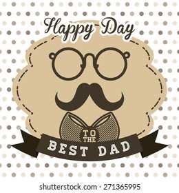 Happy fathers day card design, vector illustration.