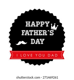 Happy fathers day card design, vector illustration.