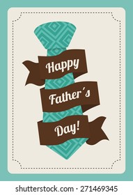 Happy fathers day card design, vector illustration.