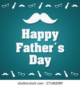 Happy fathers day card design, vector illustration.