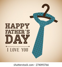 Happy fathers day card design, vector illustration.