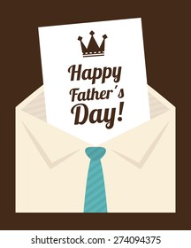 Happy fathers day card design, vector illustration.