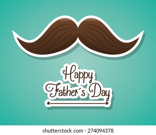 Happy fathers day card design, vector illustration.