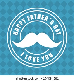 Happy fathers day card design, vector illustration.