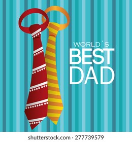 Happy fathers day card design, vector illustration.