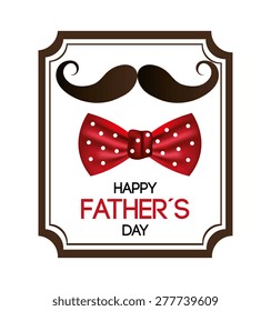 Happy fathers day card design, vector illustration.
