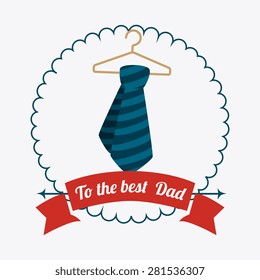 Happy fathers day card design, vector illustration.