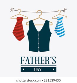 Happy fathers day card design, vector illustration.