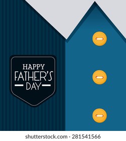 Happy fathers day card design, vector illustration.