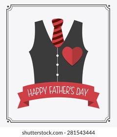 Happy fathers day card design, vector illustration.
