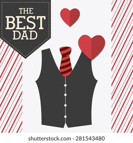 Happy fathers day card design, vector illustration.