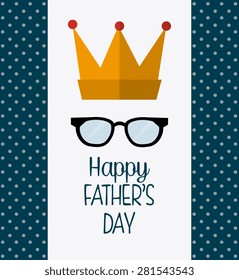 Happy fathers day card design, vector illustration.