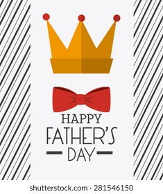 Happy fathers day card design, vector illustration.