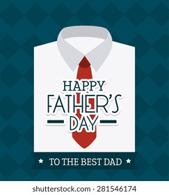 Happy fathers day card design, vector illustration.