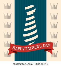 Happy fathers day card design, vector illustration.