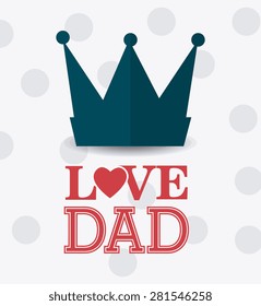 Happy fathers day card design, vector illustration.