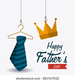 Happy fathers day card design, vector illustration.