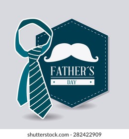 Happy fathers day card design, vector illustration.