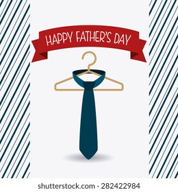 Happy fathers day card design, vector illustration.