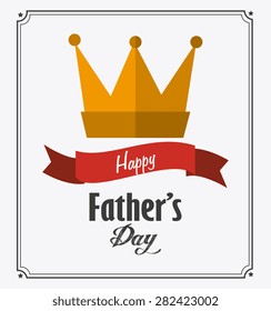 Happy fathers day card design, vector illustration.
