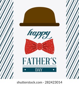 Happy fathers day card design, vector illustration.