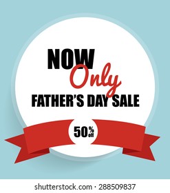 Happy fathers day card design with Big Tie. Vector Illustration.