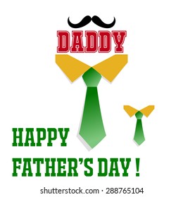 Happy Fathers day card design 