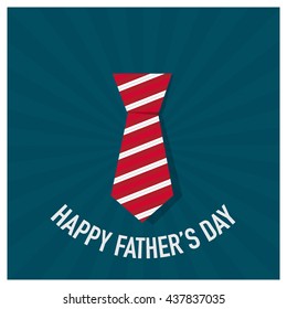 Happy fathers day card design with Big Tie