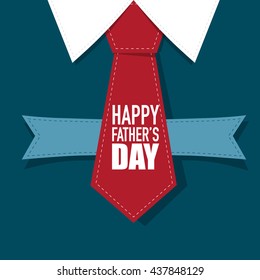 Happy fathers day card design with Big Tie