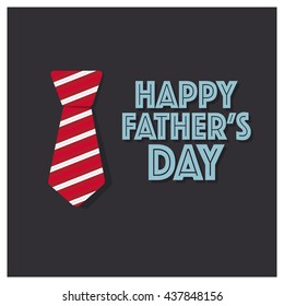 Happy fathers day card design with Big Tie