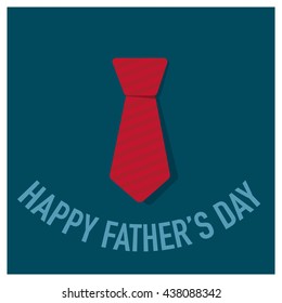 Happy fathers day card design with Big Tie