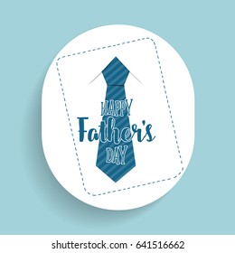 Happy fathers day card design with Big Tie. Vector Illustration.