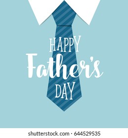 Happy fathers day card design with Big Tie. Vector Illustration.