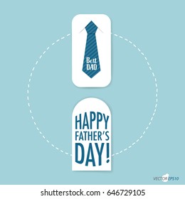 Happy fathers day card design. Vector Illustration.