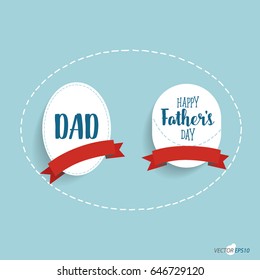Happy fathers day card design. Vector Illustration.