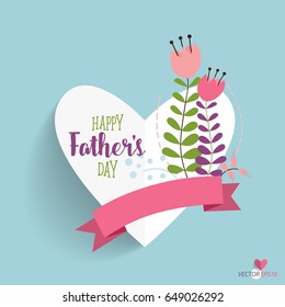 Happy fathers day card design. Vector Illustration.