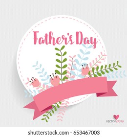 Happy fathers day card design. Vector Illustration.