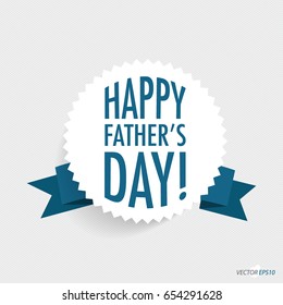Happy fathers day card design. Vector Illustration.