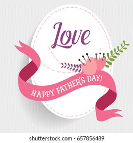 Happy fathers day card design. Vector Illustration.