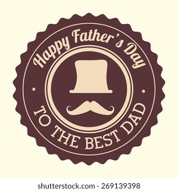 Happy fathers day card  design,vector illustration.