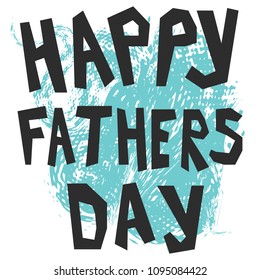 Happy father's day card with doodle hand drawn objects.