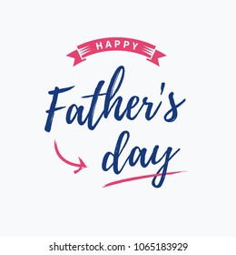 Happy fathers day card. Editable vector design.