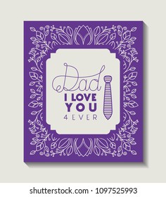 happy fathers day card with elegant tie