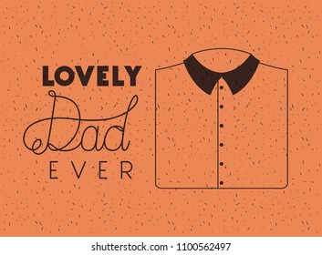 happy fathers day card with elegant shirt