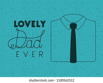 happy fathers day card with elegant shirt and tie