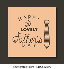 happy fathers day card with elegant neck tie