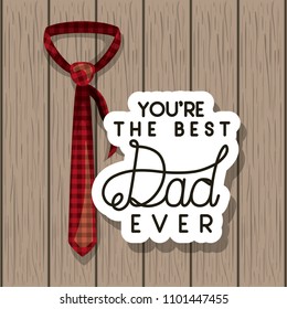 happy fathers day card with elegant tie
